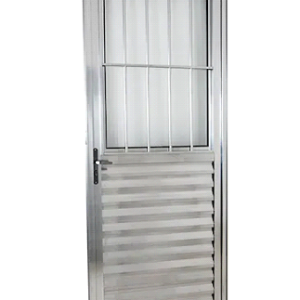 Porta Alumínio Giro Postigo Vidro canelado Direita L90xa210 QUALITY