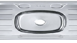 Pia Inox 1 cuba Com Escorredor Brilho Sem Válvula 1.00MT